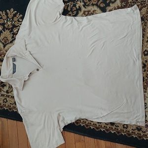 Men's Eddie Bauer Pima Cotton Polo short sleeved Shirt; Size: XXL, Color: Beige